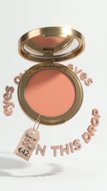 Blush compact on a portrait screen